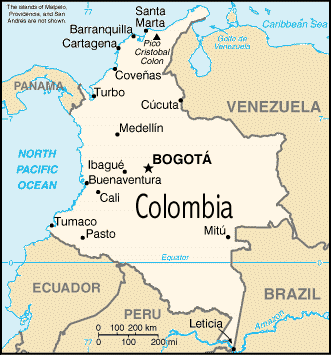 Map of Colombia